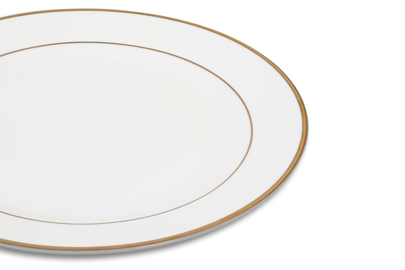 White Gold Rim Bread & Butter 6"