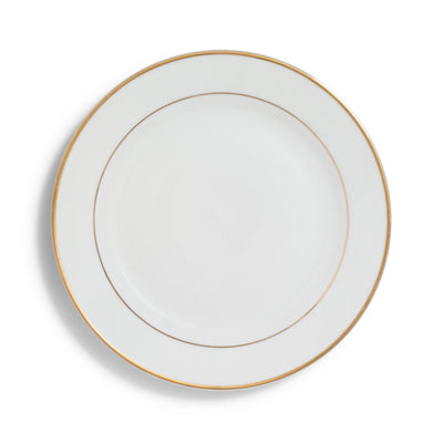 White Gold Rim Dinner 10"
