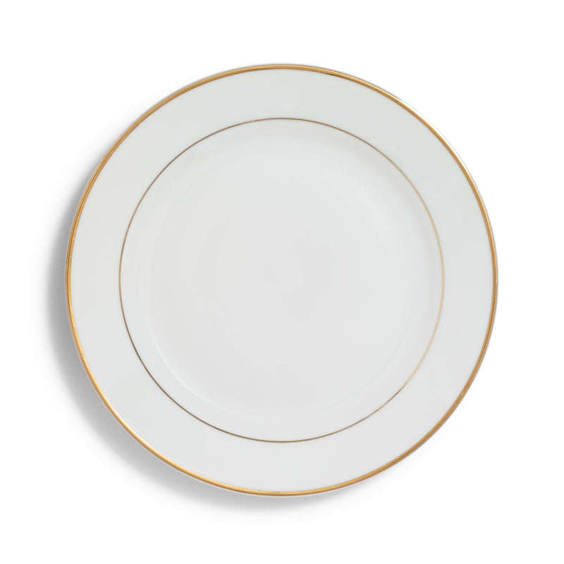 White Gold Rim Dinner 10"