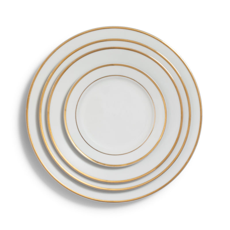 White Gold Rim Dinner 10"