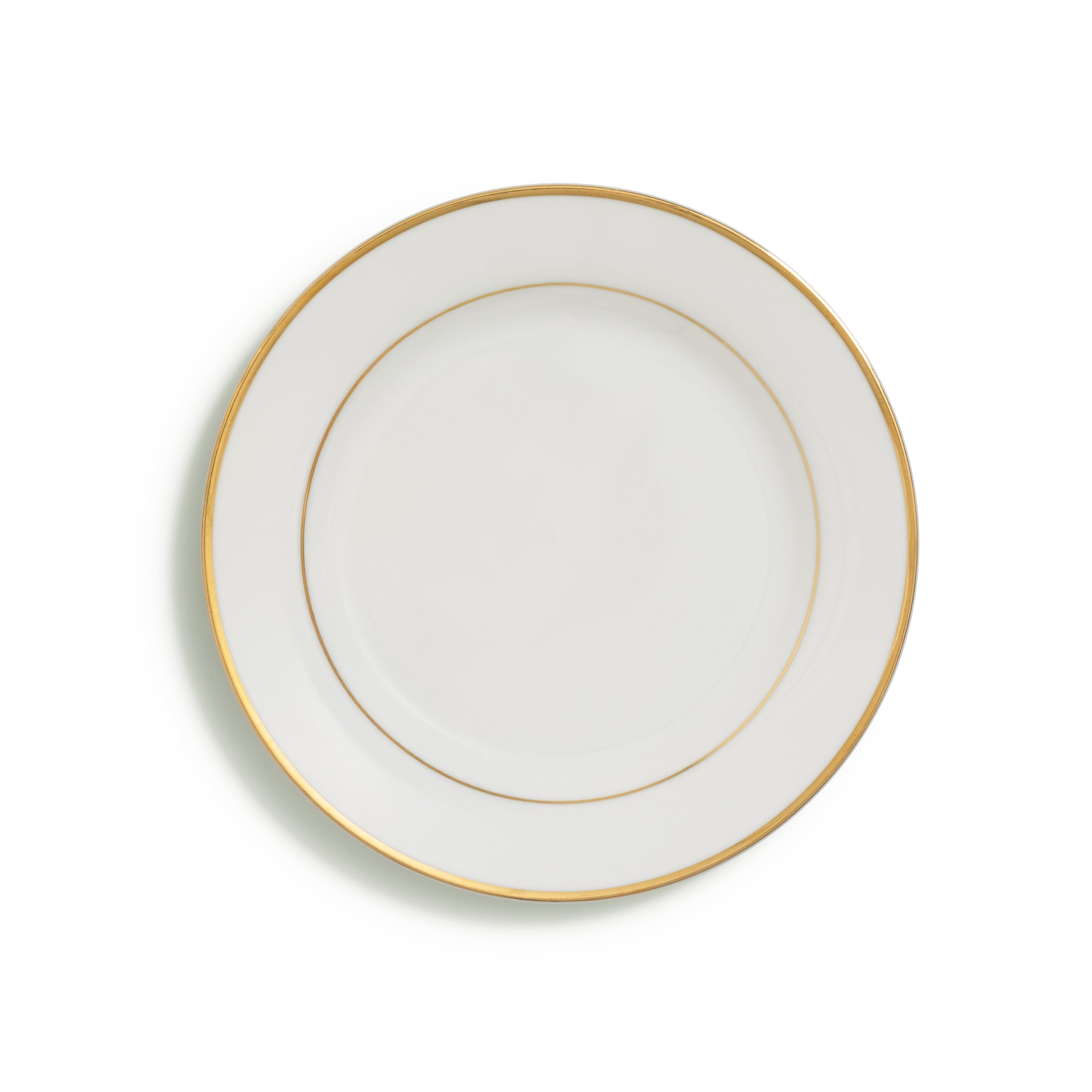 White Gold Rim Luncheon 9"