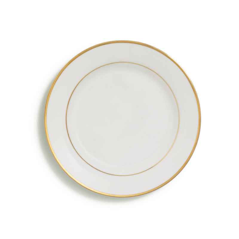 White Gold Rim Luncheon 9"