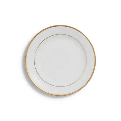 White Gold Rim Salad/Dessert 8"