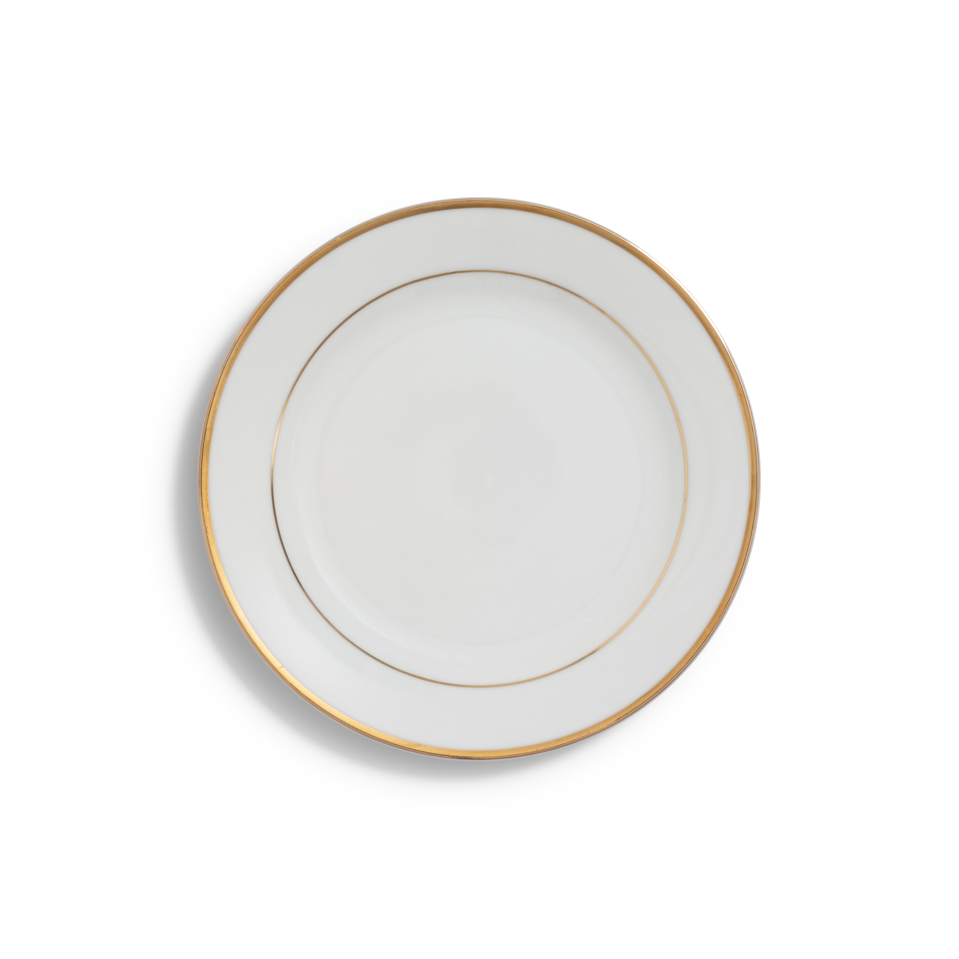 White Gold Rim Salad/Dessert 8"
