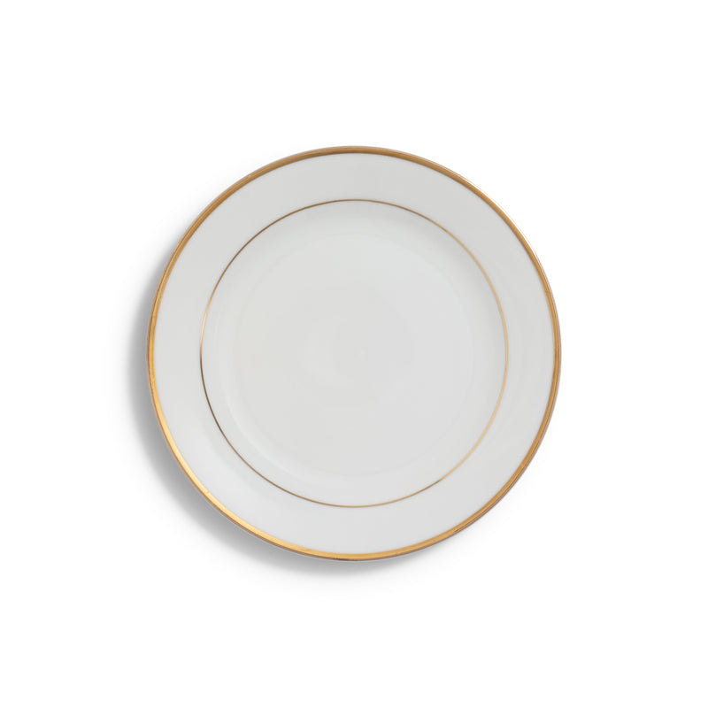 White Gold Rim Salad/Dessert 8"