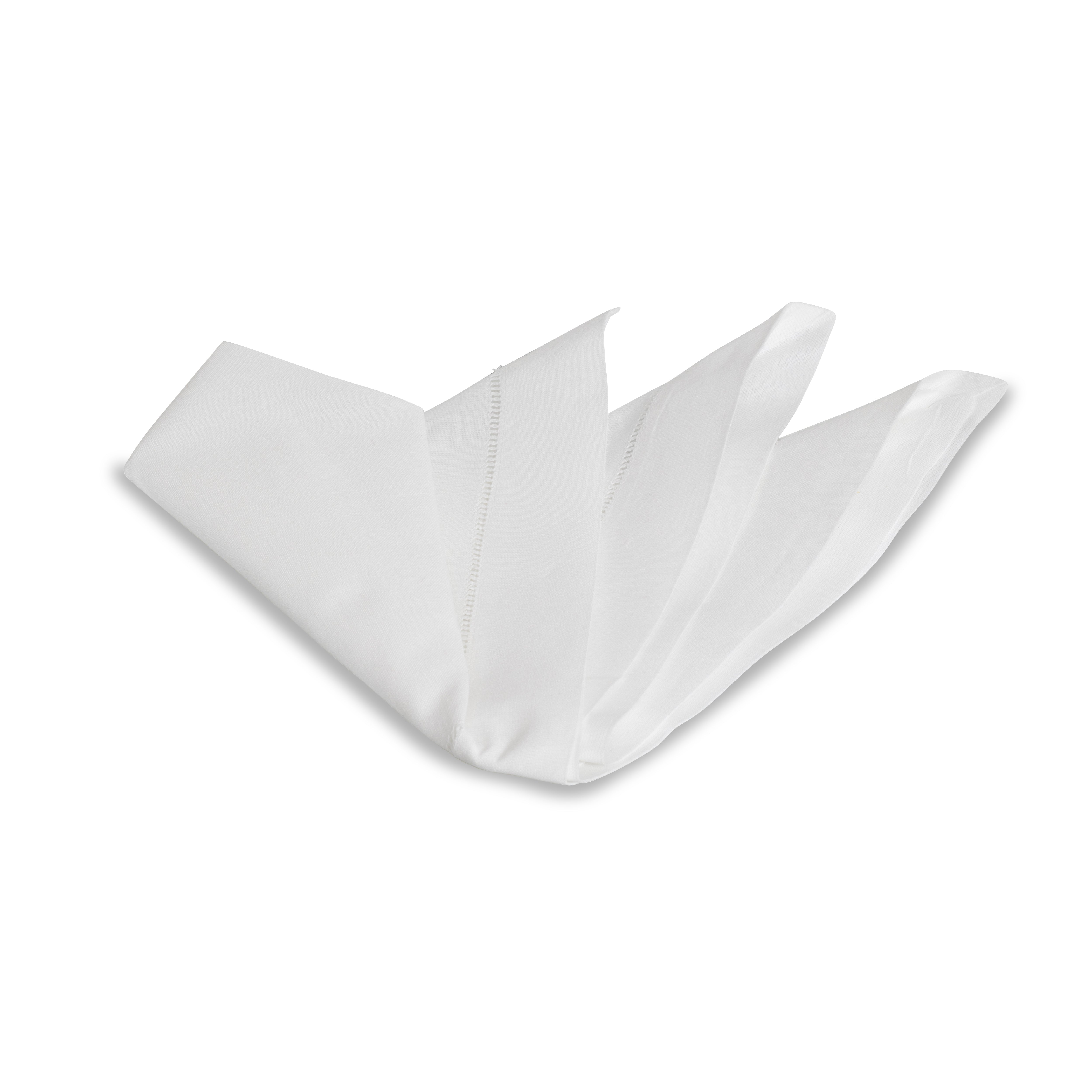 Hemstitched White Dinner Napkin