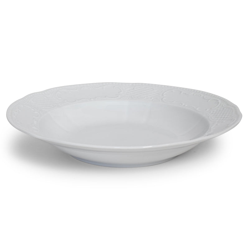 White Lace Soup Bowl 9"
