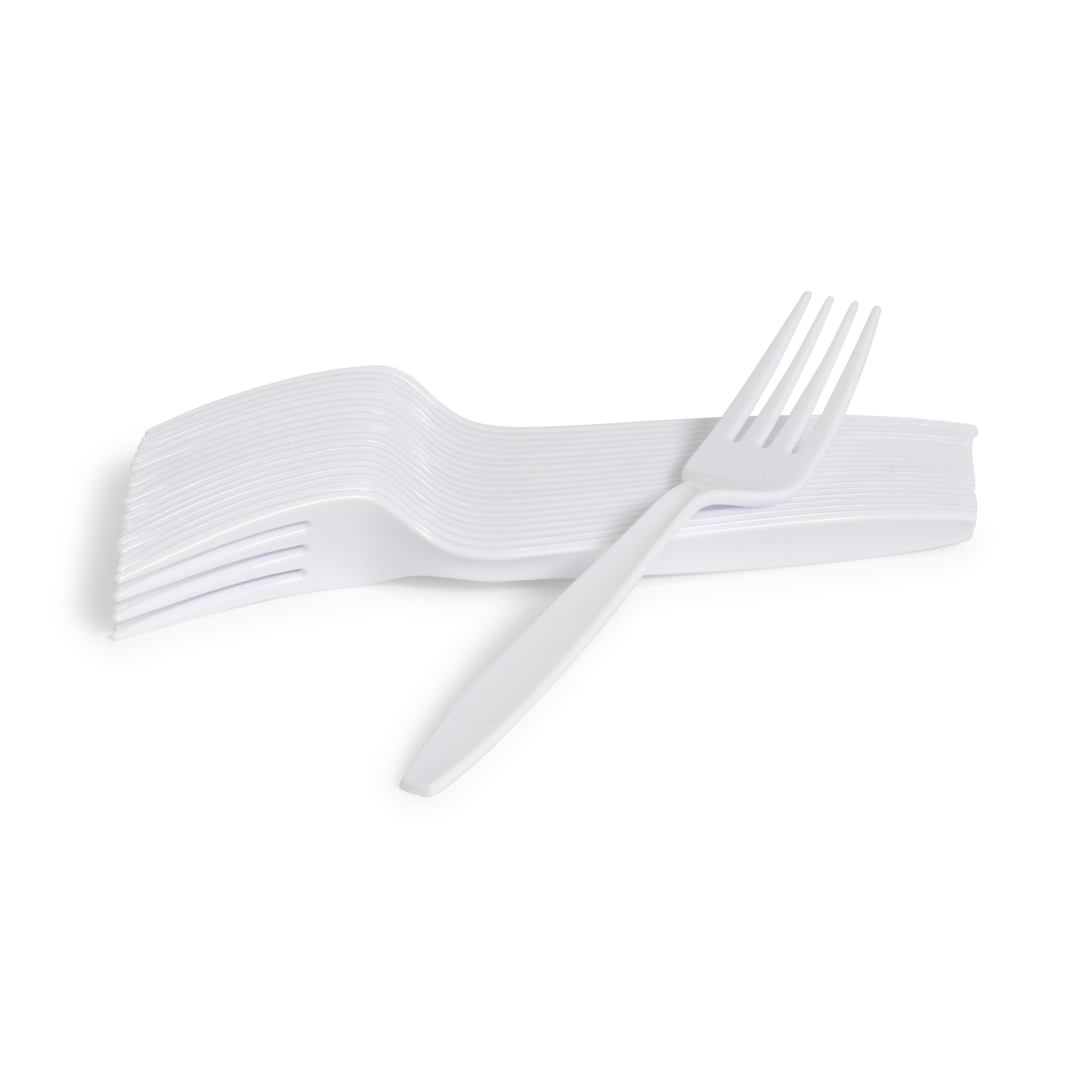 White Plastic Forks