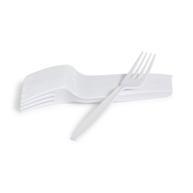 White Plastic Forks