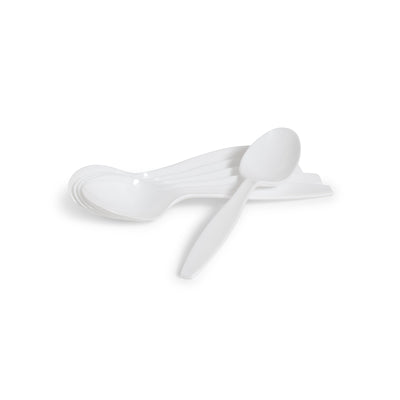 White Plastic Spoons
