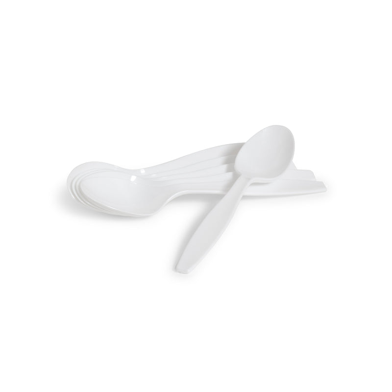 White Plastic Spoons