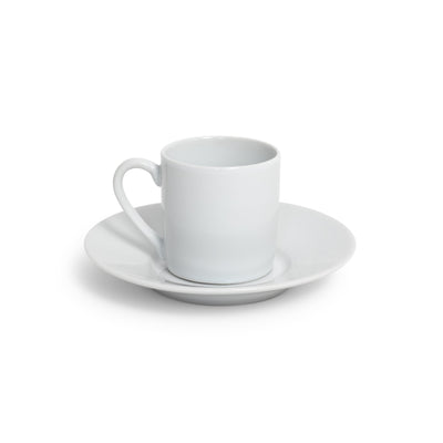 White Rim Demi Cup/Saucer
