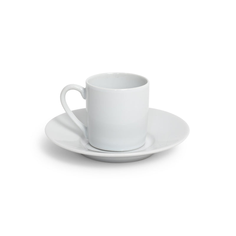 White Rim Demi Cup/Saucer