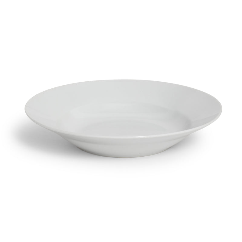 White Rim Soup Bowl 8"