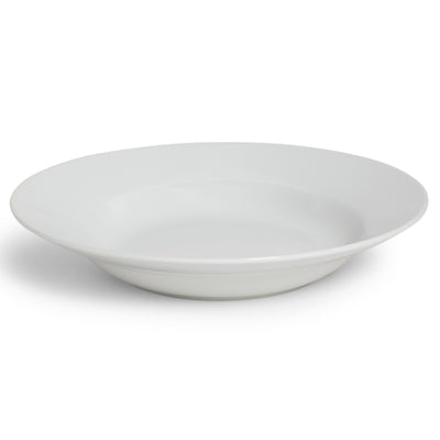 White Rim Soup Bowl 9"