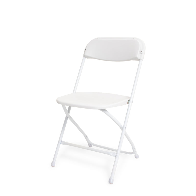 White Samsonite Plastic Folding Chair