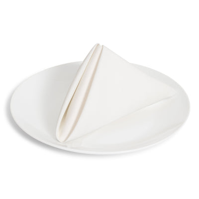 Solid Cotton Nouveau White Napkin