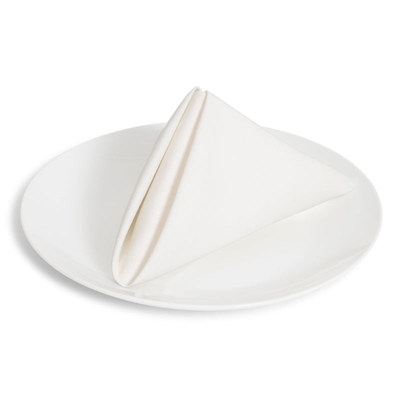 Solid Cotton Nouveau White Napkin