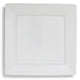 White Rim Square Charger 12"