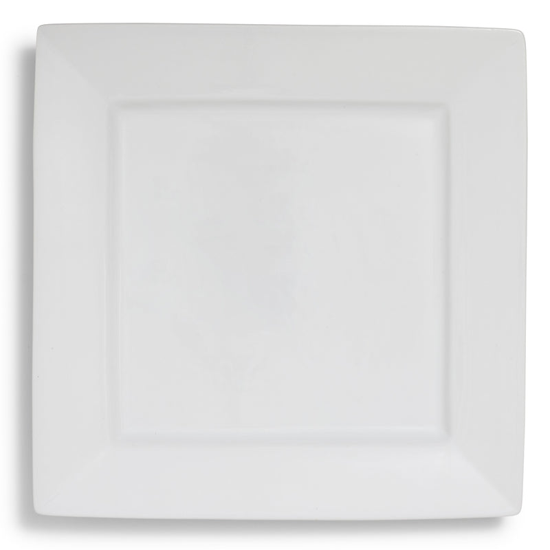 White Rim Square Charger 12"