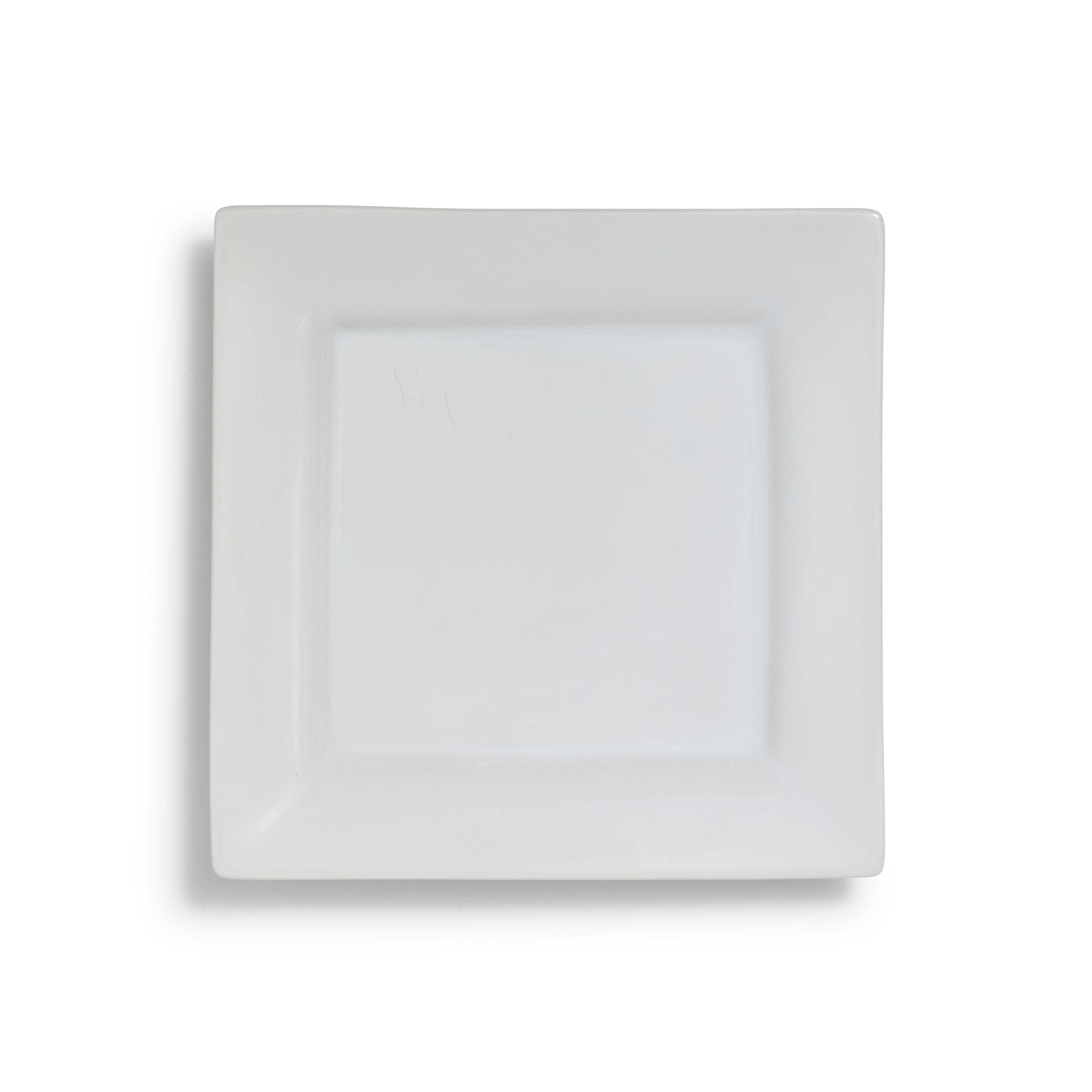 White Rim Square Salad/Dessert 8"