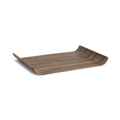 Wood Curved Tray 17"L x 12"W