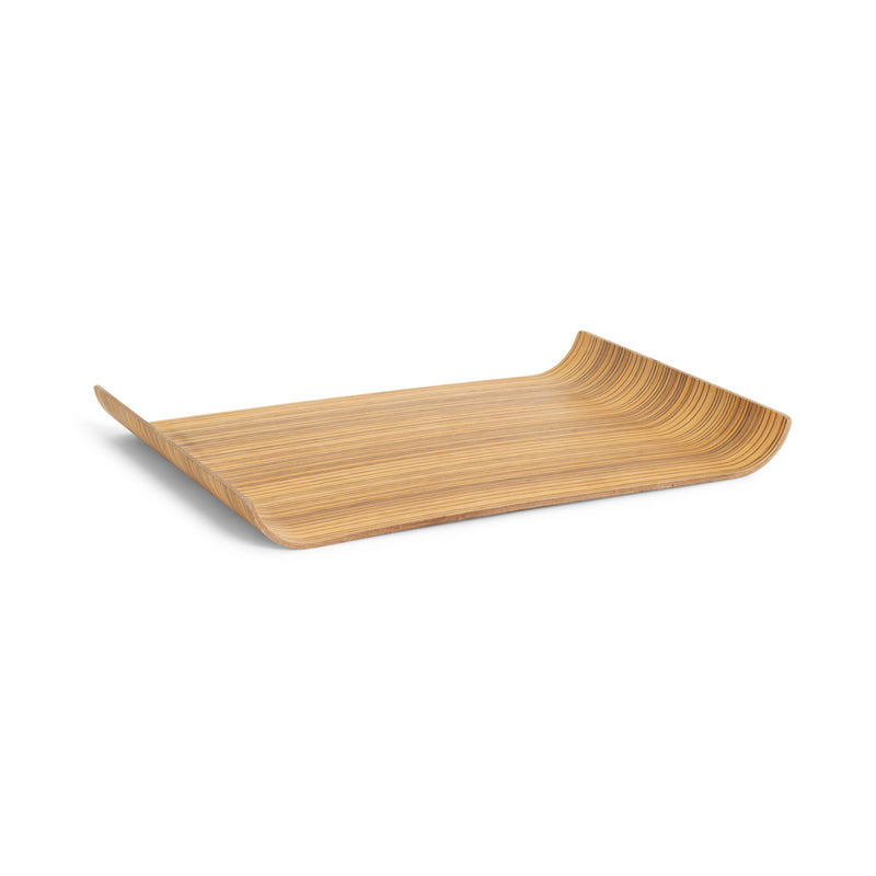 Wood Curved Tray 17"L x 12"W