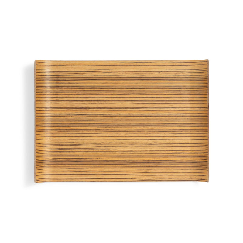 Wood Curved Tray 17"L x 12"W