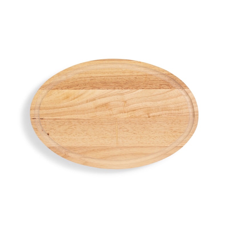 Wood Oval Carving Board w/ Drip 18" x 12"