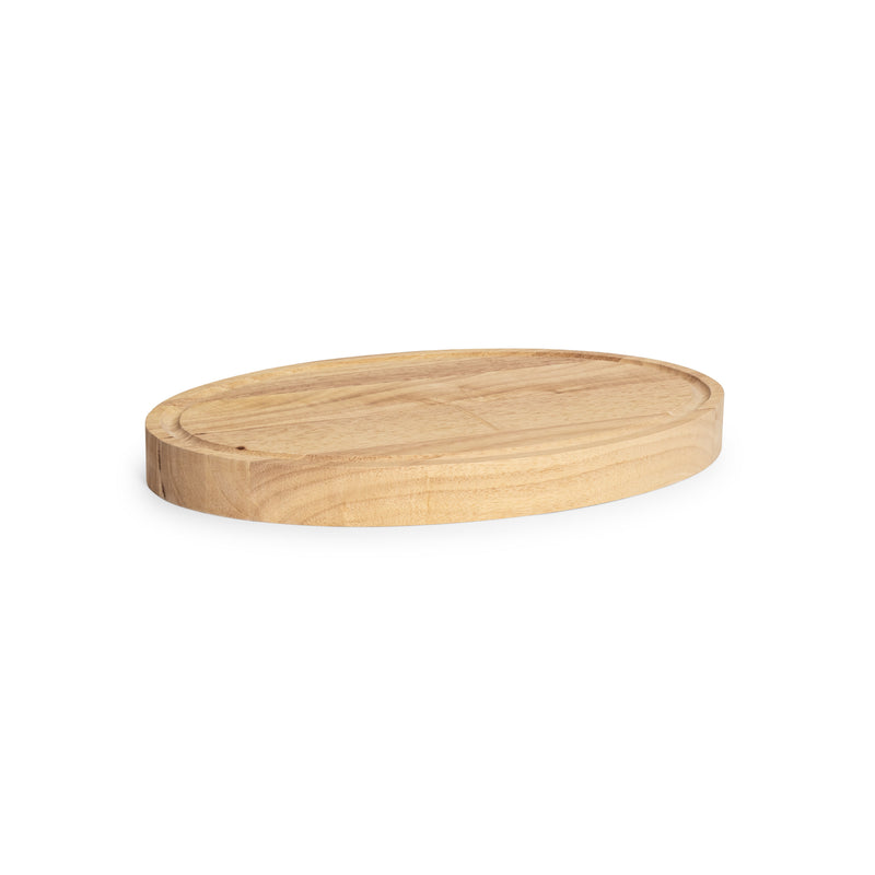 Wood Oval Carving Board w/ Drip 18" x 12"