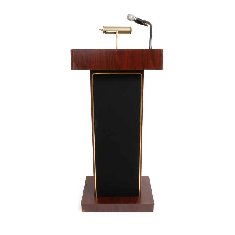 Wood Podium w/Microphone