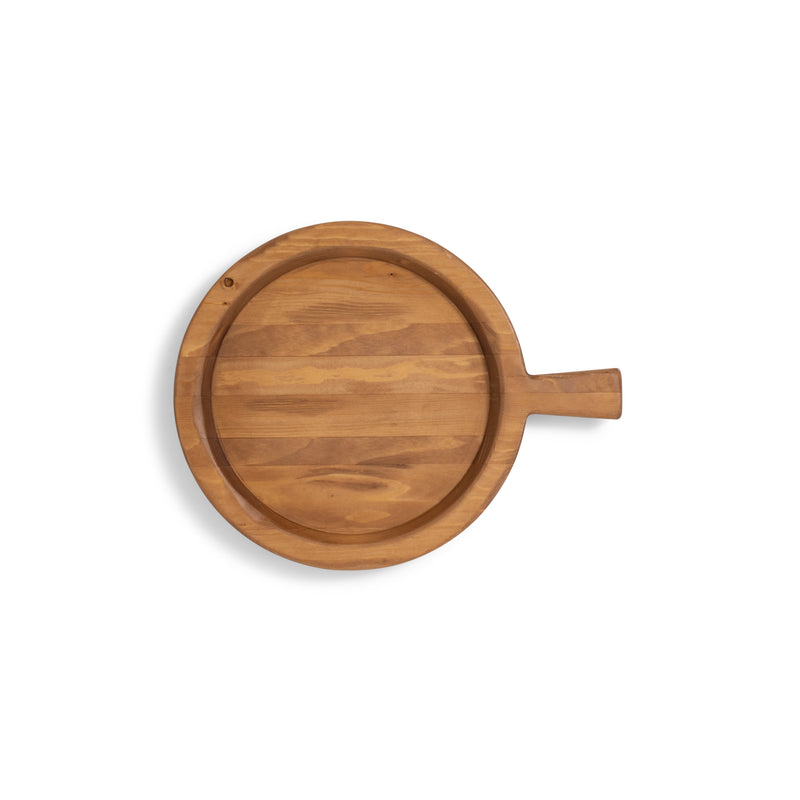 Wood Round Spanish Tray w/Handle