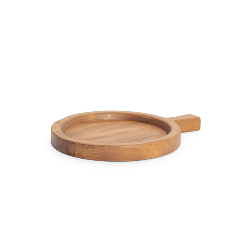 Wood Round Spanish Tray w/Handle