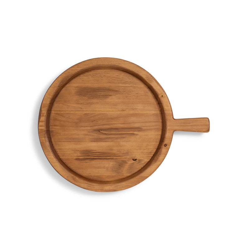 Wood Round Spanish Tray w/Handle
