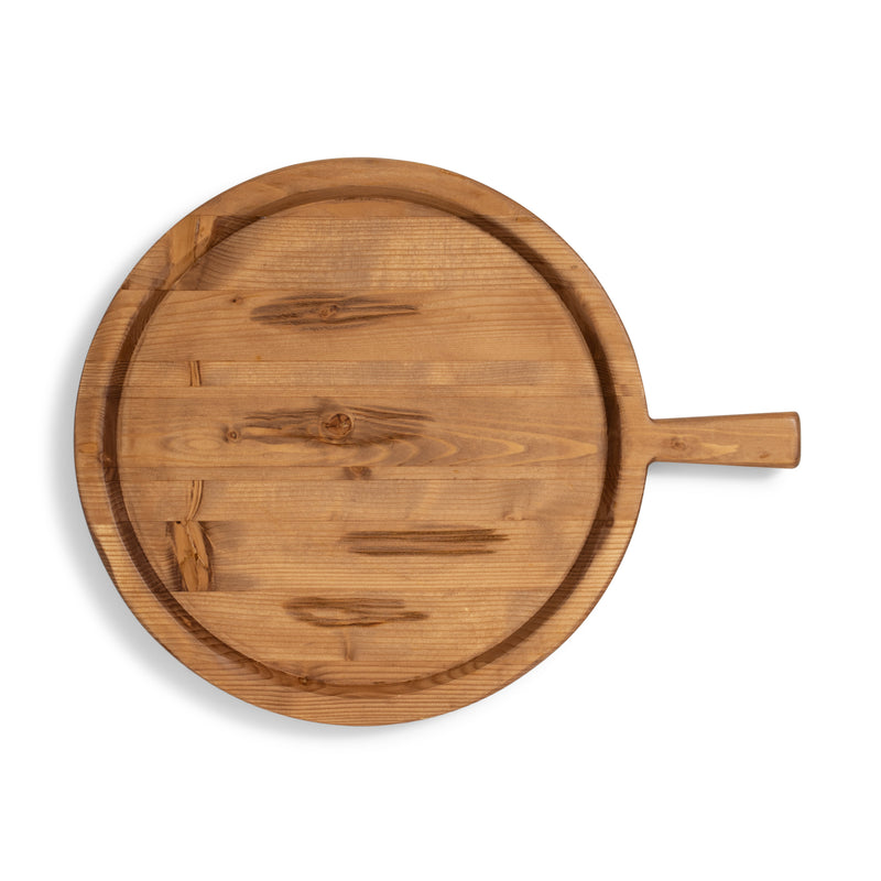 Wood Round Spanish Tray w/Handle