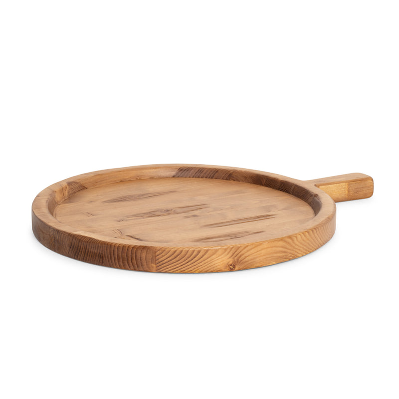 Wood Round Spanish Tray w/Handle