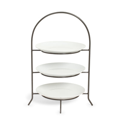 Wrought Iron 3 Tier- 10" Plate Stand