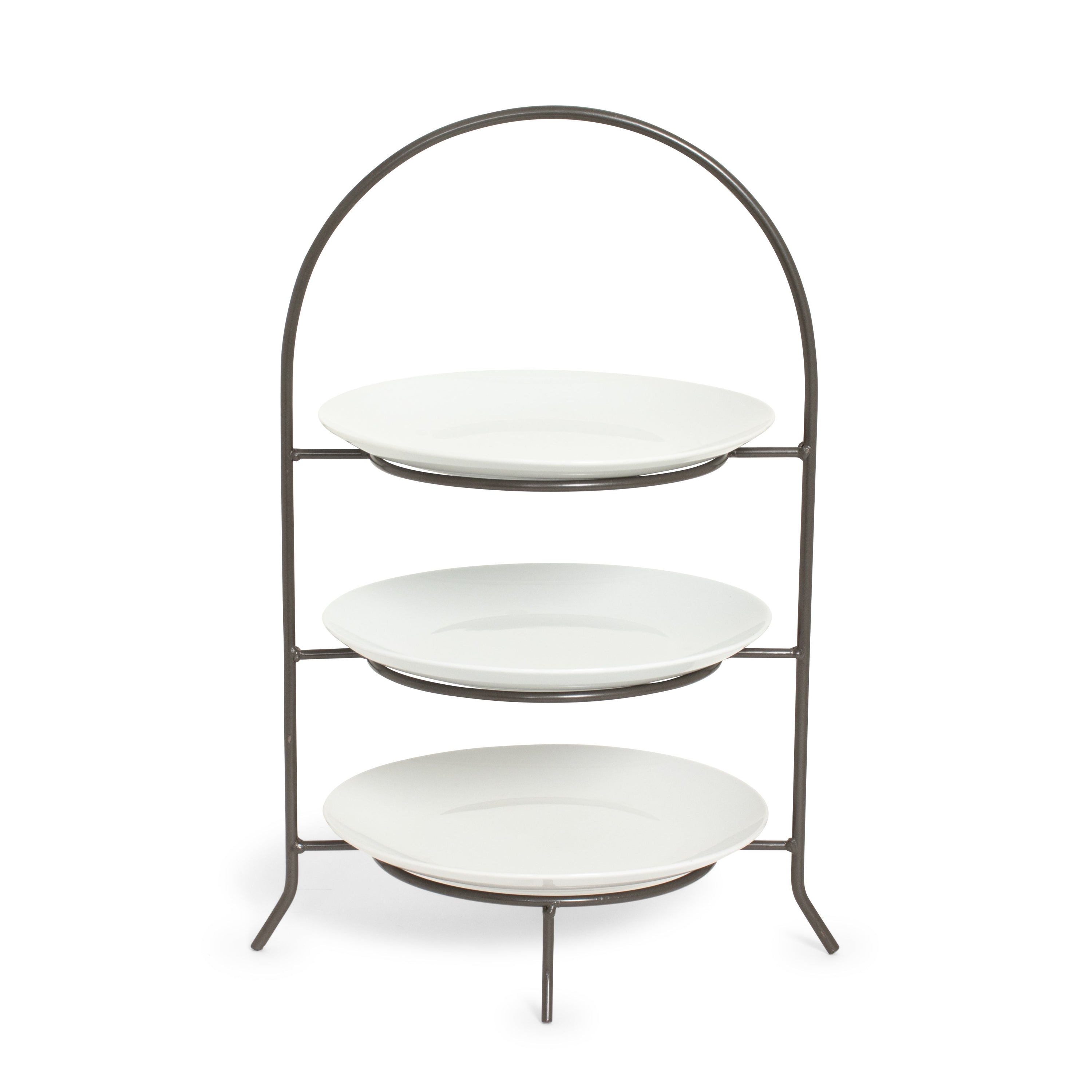 Wrought Iron 3 Tier- 10" Plate Stand