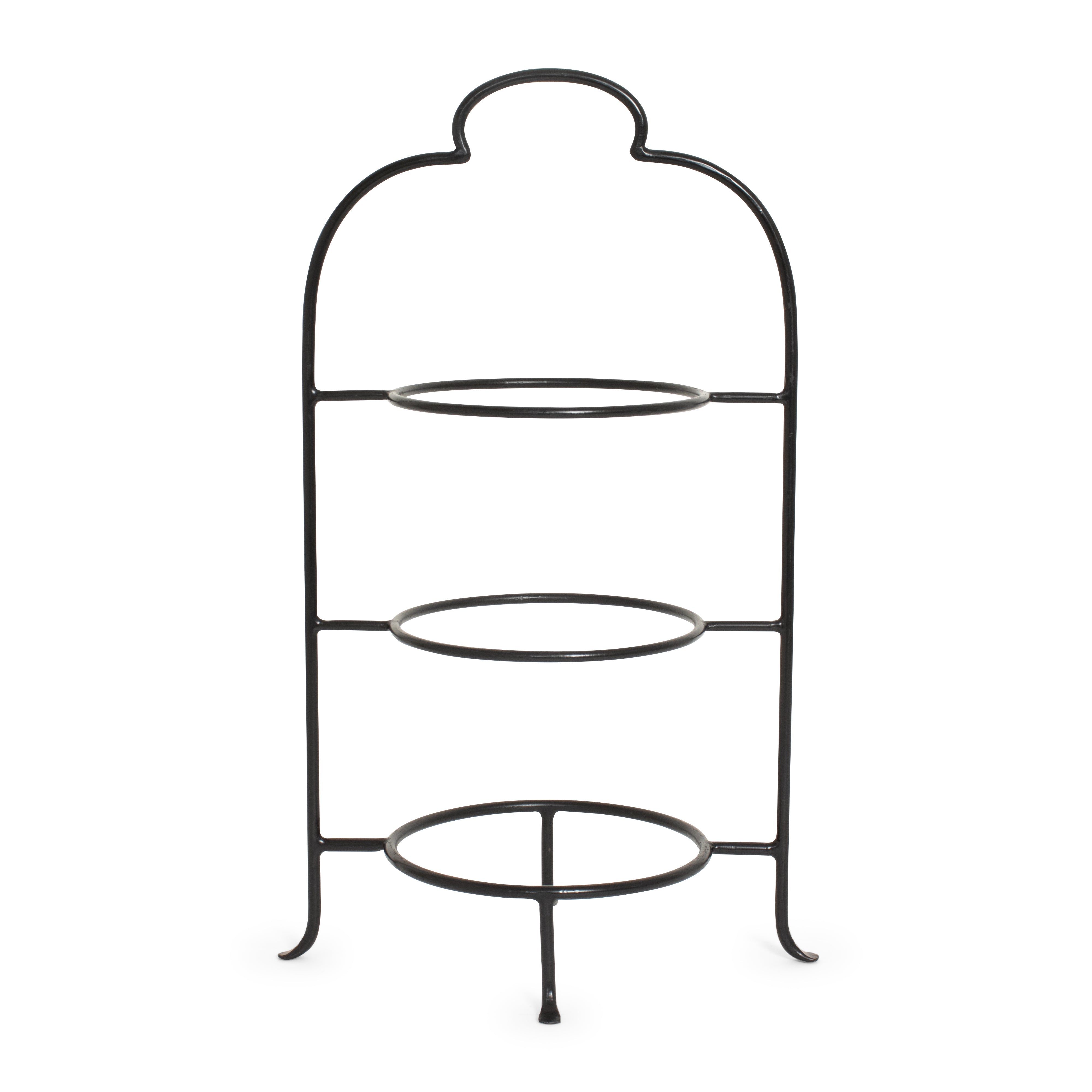 Wrought Iron 3 Tier- 12" Plate Stand