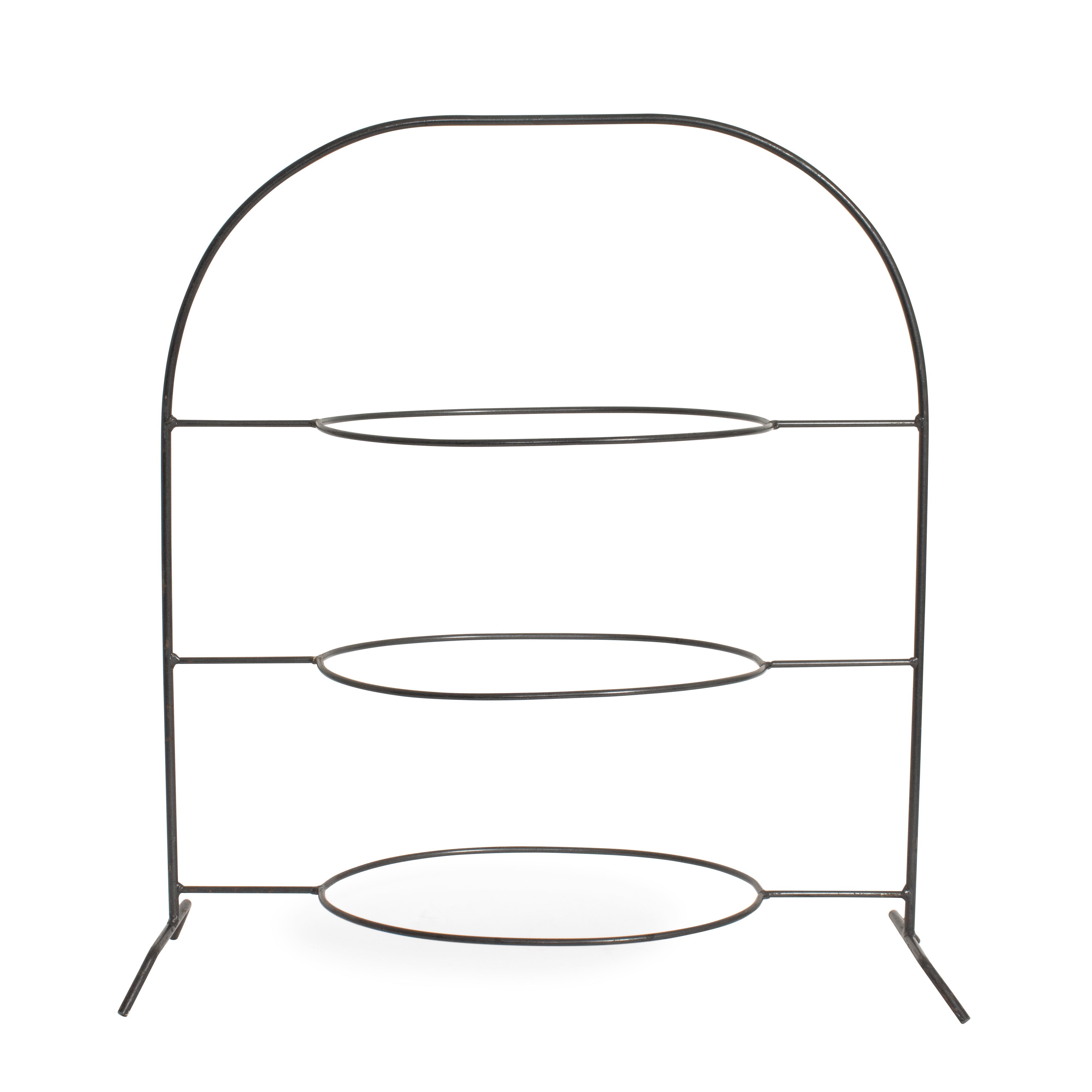Wrought Iron 3 Tier Oval Stand