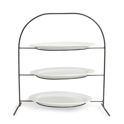 Wrought Iron 3 Tier Oval Stand