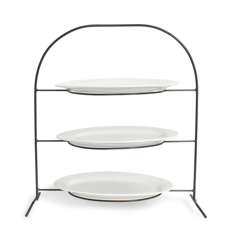 Wrought Iron 3 Tier Oval Stand