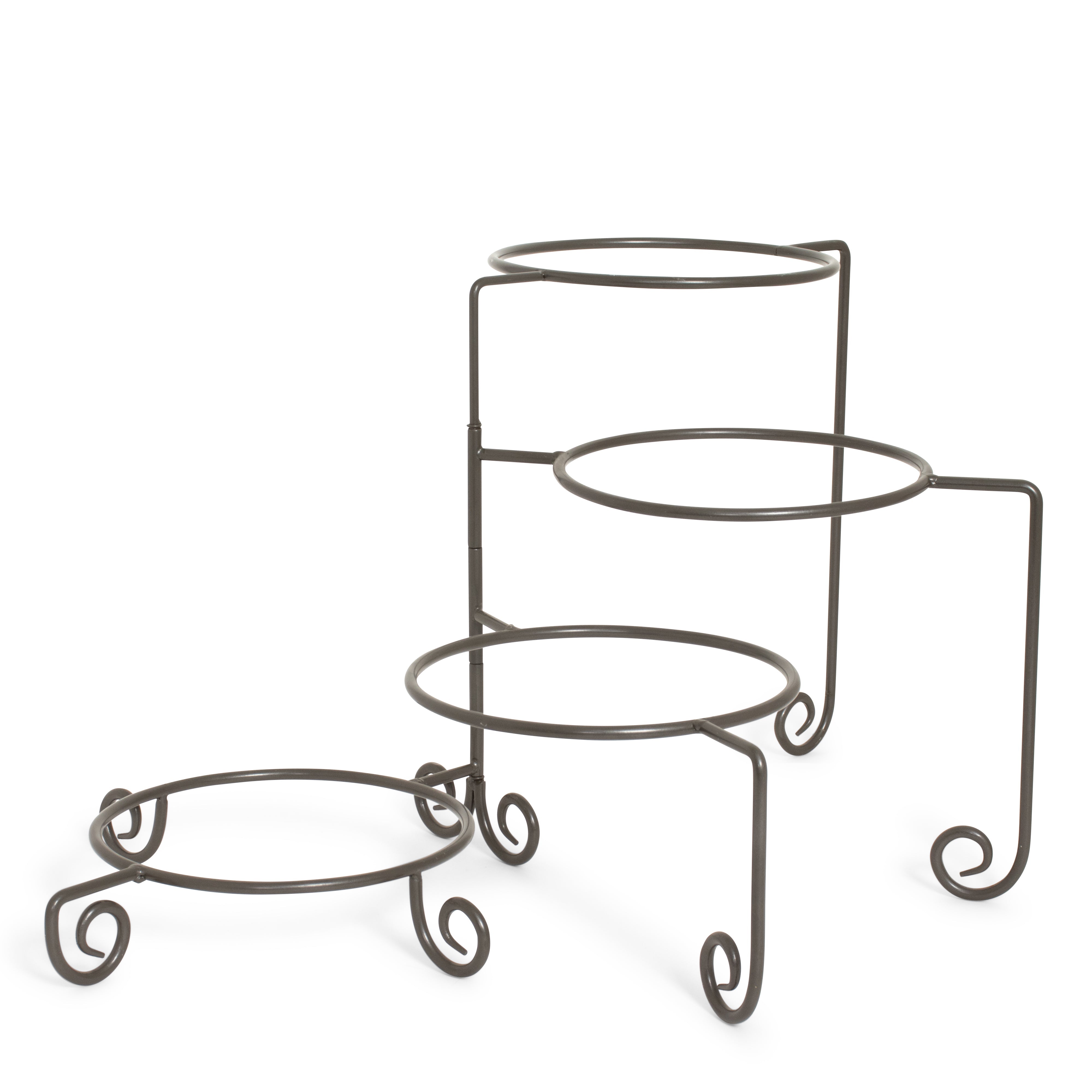 Wrought Iron 4 Tier Plate Stand