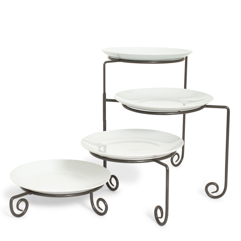Wrought Iron 4 Tier Plate Stand