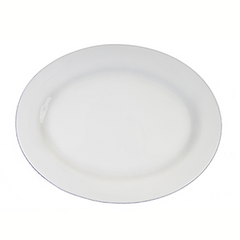 Oval White Rim 20" Platter