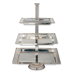 Pastry 3 Tier Square Stand - 15"-13"-11" - Beaded