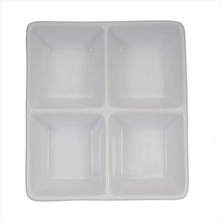 Party Rental Products 4 Section 6 inch x 6 inch Square Tasting/Mini ...
