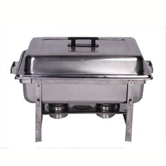 Party Rental Products 8 qt Rectangular Stainless Chafer Chafers