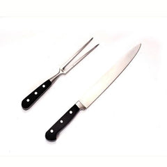 Party Rental Products Black Handle Carving Set Serving Pieces