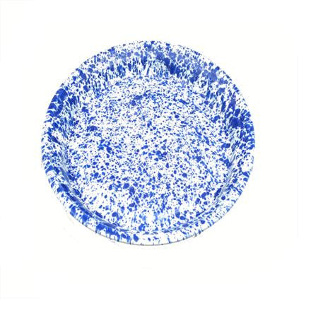 Blue Speckled 16 inch  Round Tray - Trays
